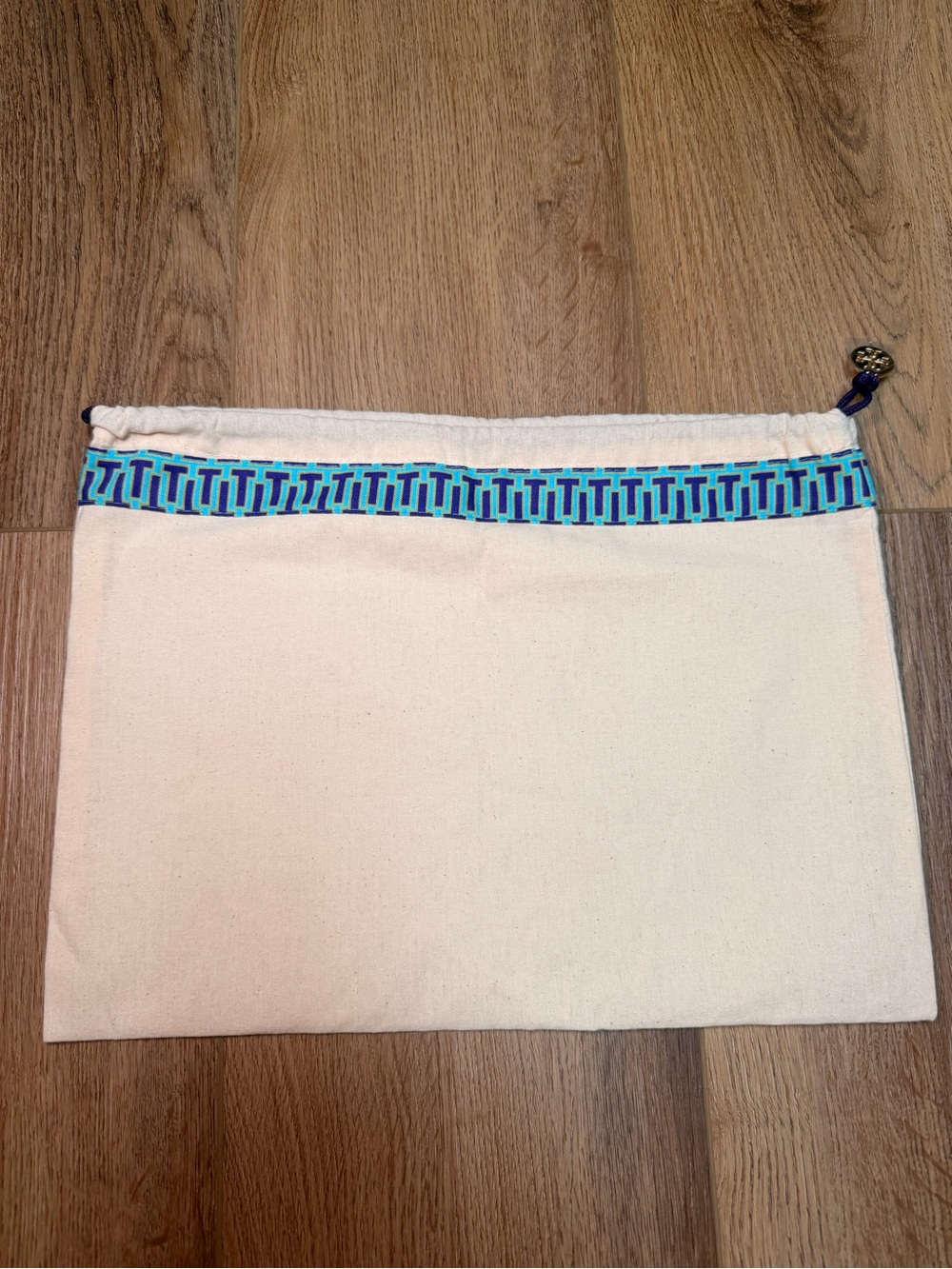 Authentic Tory Burch Canvas Drawstring Dust Bag – 10x13” Minimalist Luxury
